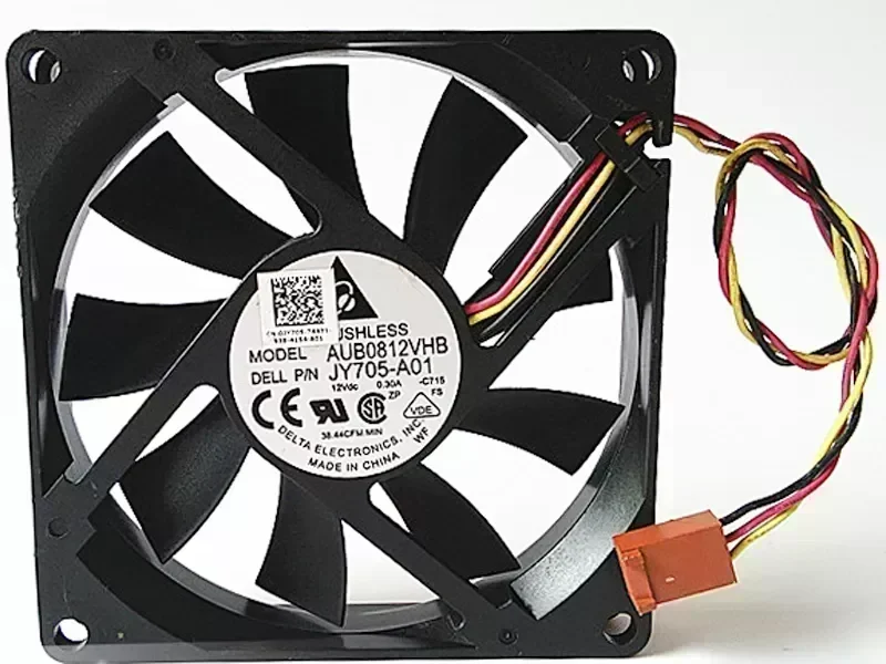 Original DELTA AUB0812VHB 8015 8cm 80x80x15mm DC 12V 0.30A Cooler Slim Chassis Power Supply Cooling Fan