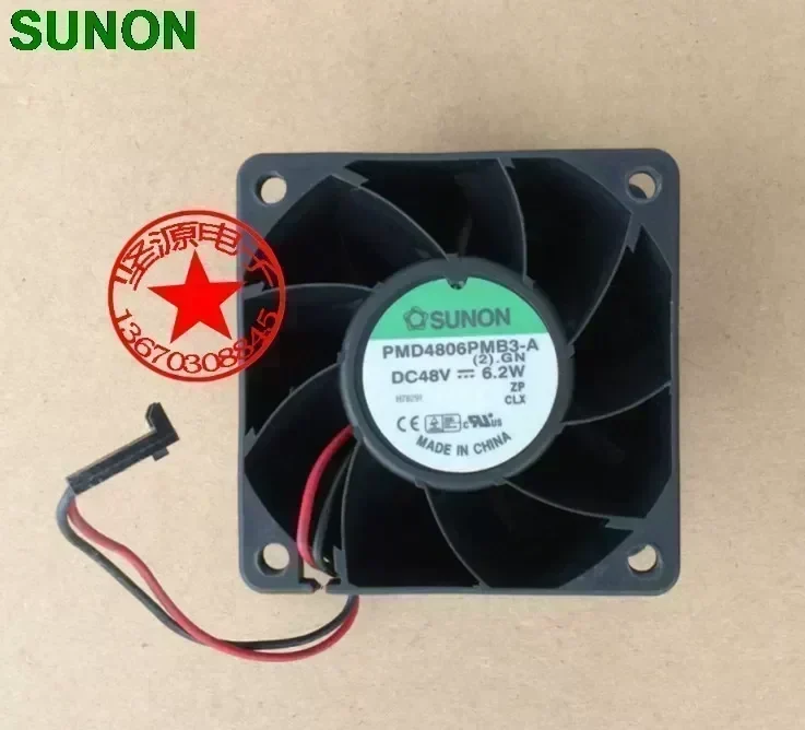 Original SUNON fan 6038 48V 6.2W PMD4806PMB3-A 2 -line axial cooling fans