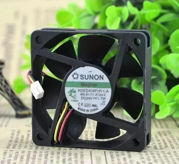 Wholesale original SUNON KDE2406PHV1-A DC 24V 1.7W 6015 60*60*15mm 3-line mute Cooling fan