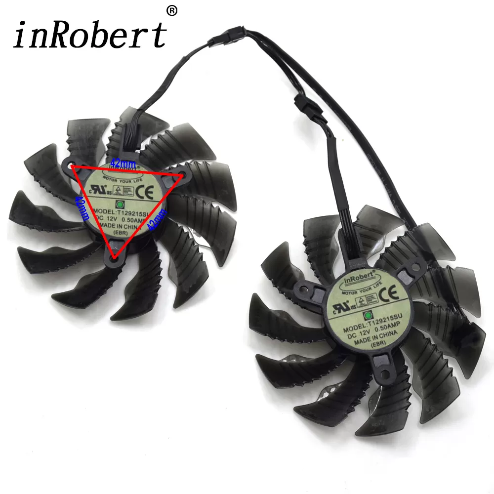 87mm T129215SU PLA09215S12H 4Pin 42mm Cooler Fan For Gigabyte GeForce GTX 960 GTX 950 R9 390 380 Graphics Video Card Cooling Fan