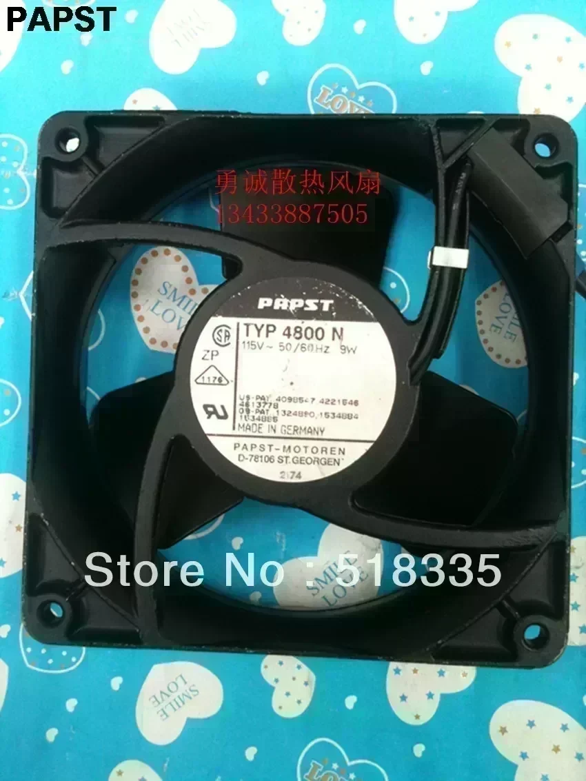 PAPST 12038 TYP4800N 115V 9W aluminum ring fan 120 * 120 * 38MM