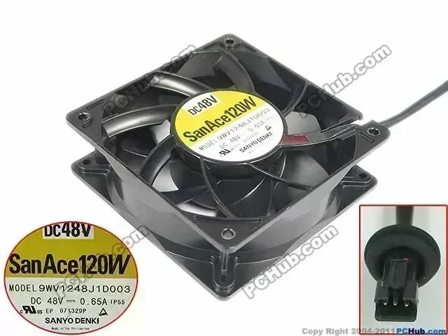 SANYO 9WV1248J1D003 DC 48V 0.65A, 120x120x38mm Server Square fan