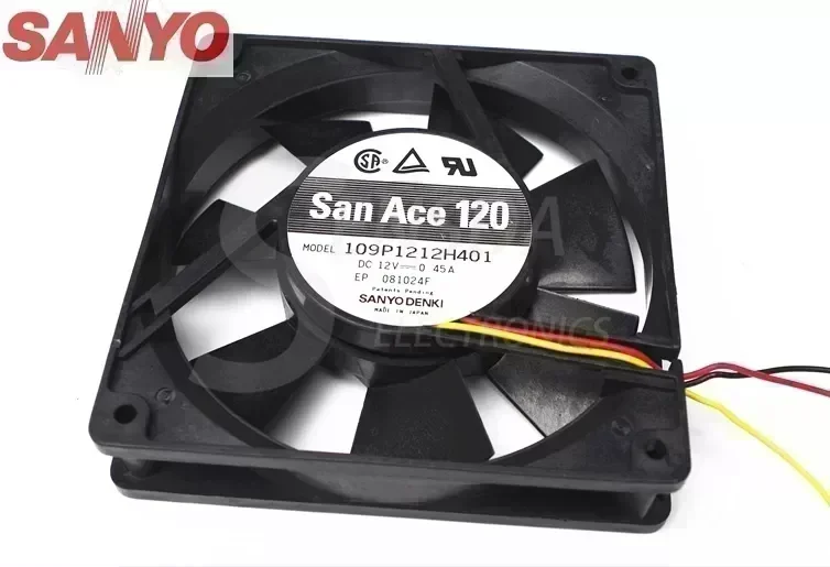 SANYO 12025 109P1212H401 12V 0.45A For Sun Server inverter axial cooler chassic case Cooling Fans