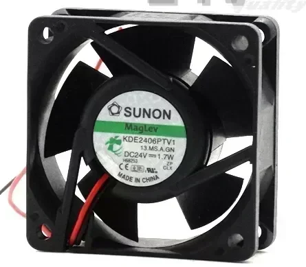 Wholesale: kde2406pty1 60*60*25 24V 1.7W 6CM SUNON 2 wire power chassis inverter fan axial flow