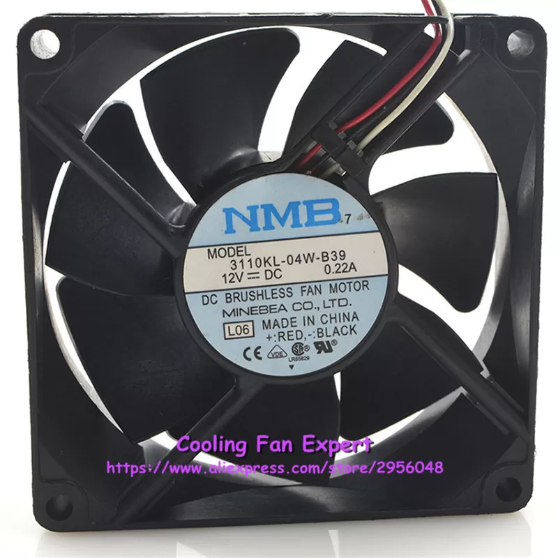 Original 3110KL-04W-B39 Computer Blower Cooling Axial Fan DC 12V 0.22A 2.04W 8025 80*80*25mm 2700RPM 3 Wires - Image 6