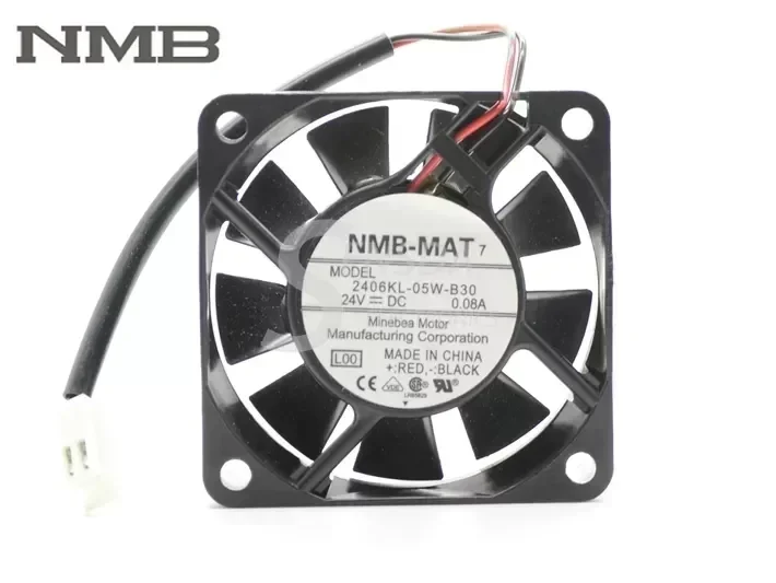 Original NMB 2406KL-05W-B30 60X60X15 mm 6015 60mm 6cm DC 24V 0.08A quiet server Cooling Fan