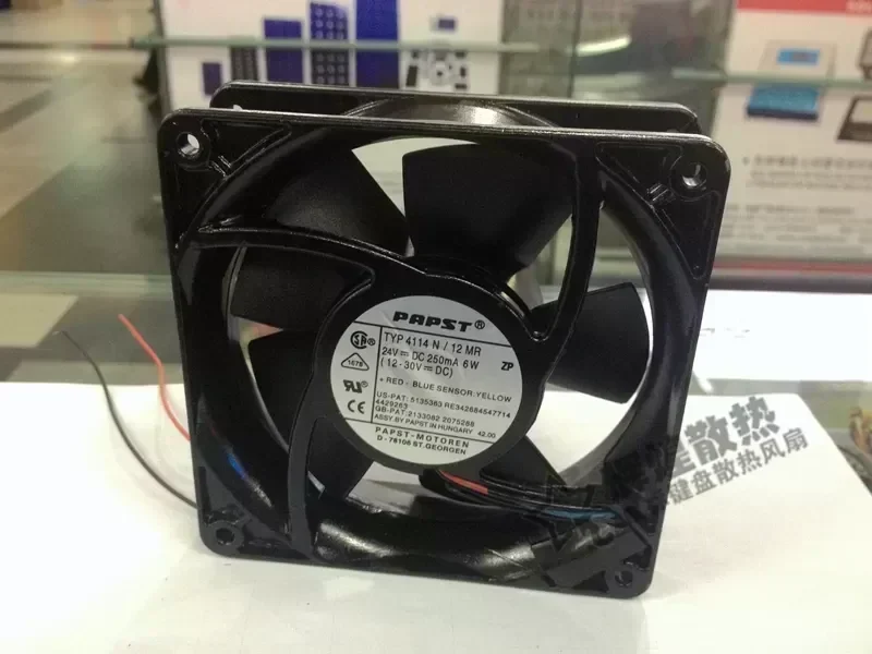 NEW FOR EBMPAPST 24V 6W 12CM TYP4114N/12MR aluminum cooling fan