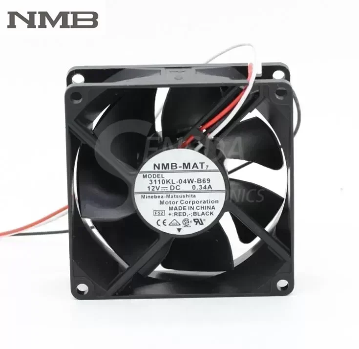 NMB 3110KL-04W-B69 8025 8cm 80mm DC 12V 0.34A server inverter axial dedicated computer cpu cooling fans