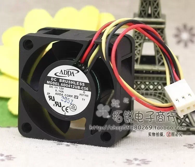 Original ADDA AD0412UB-C56 4020 4cm DC 12V 0.14A Dual ball bearing cooling fan