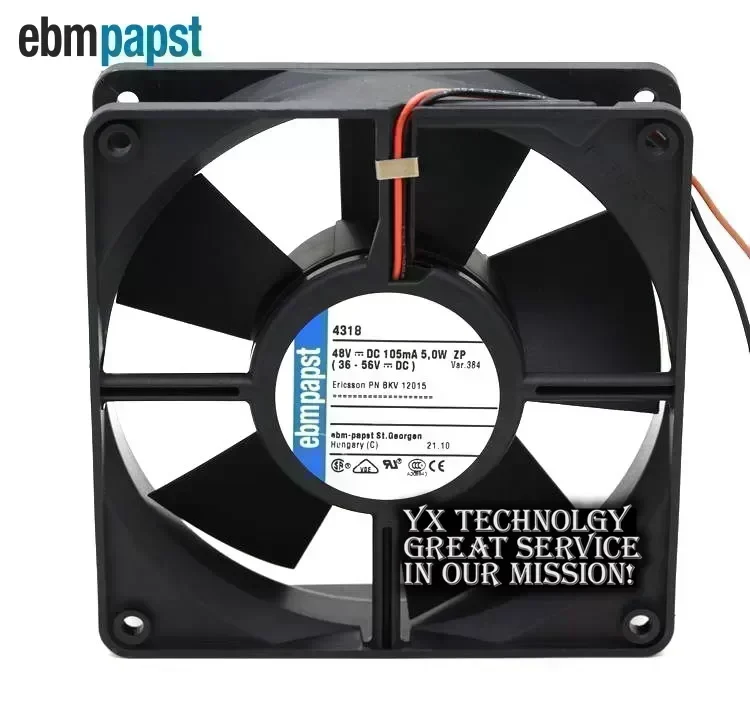 Original 12032 4318/19H 48V 36V ~ 50V 2-wire cooling fan