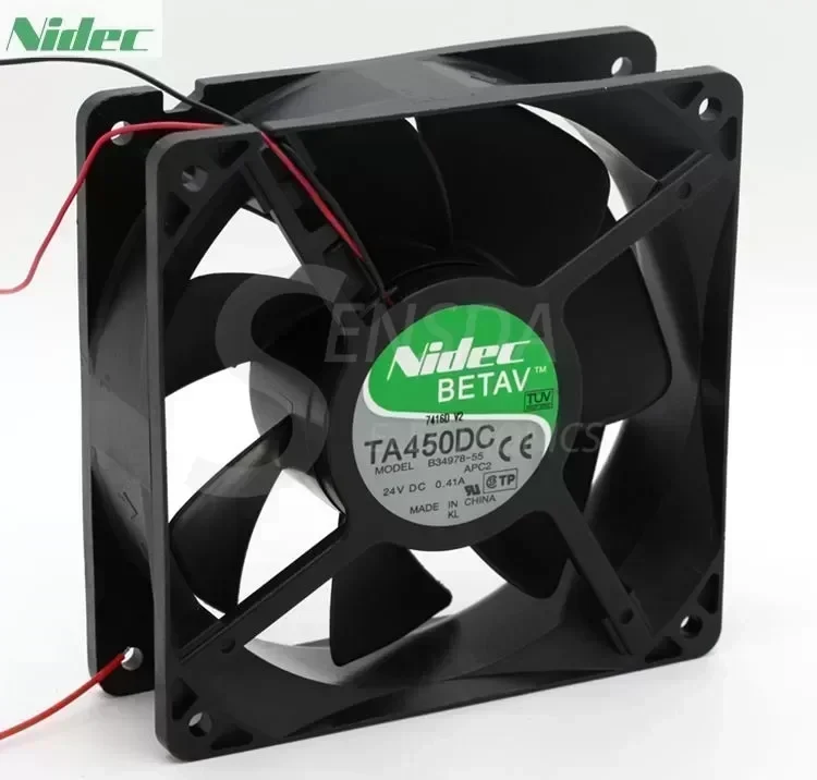 NIDEC TA450DC B34978-55 12038 12cm 120mm 24V 0.41A 2Wire Server Inverter axial Cooling Fan