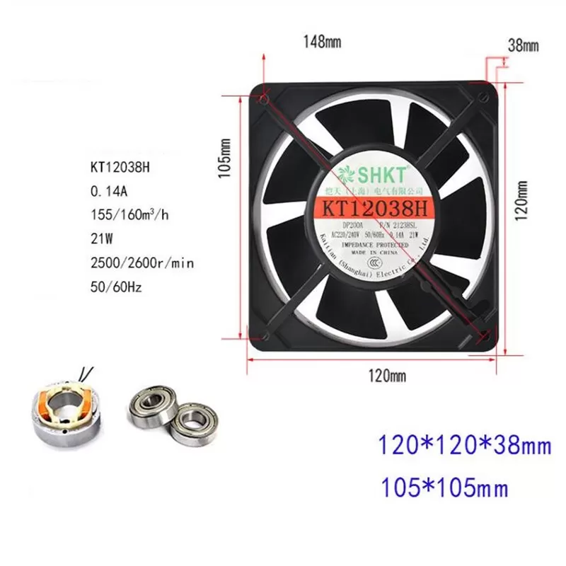 Blower 220V Ball Bearing Industrial Axial Fan Welded Cabinet Distribution Box Mechanical Equipment Cooling Axial Fan