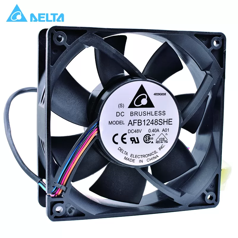 New and original DELTA AFB1248SHE 12038 12cm 120mm 48V 0.40A Double ball bearing server waterproof fan - Image 2