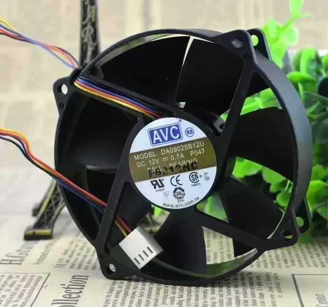 SSEA New cooling fan for AVC DA09025B12U P047 12V 0.7A 9CM 90*90*25MM PWM temperature control Fan