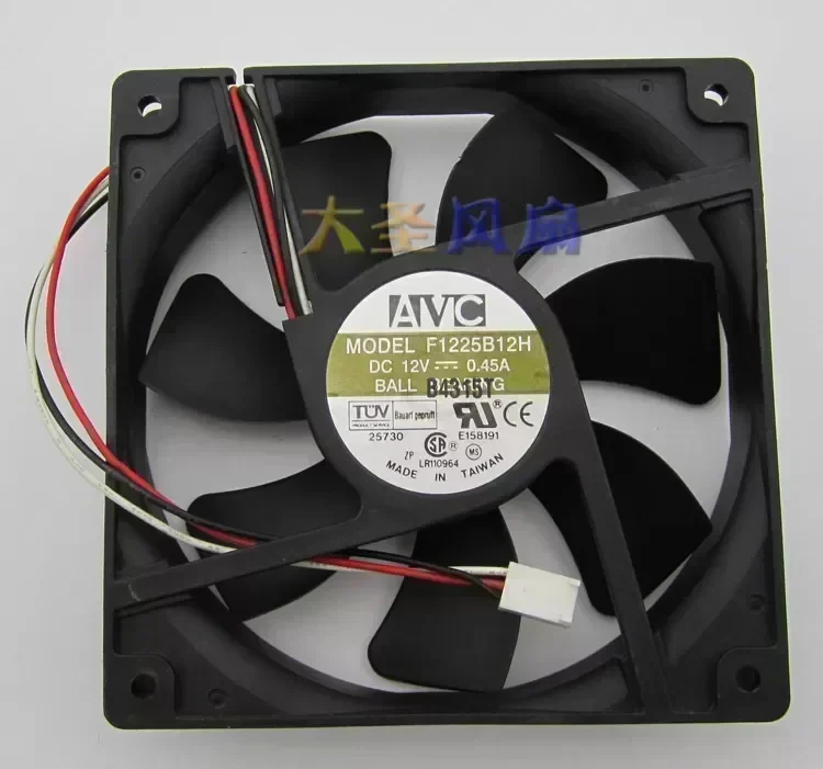 Original AVC F1225B12H DC12V 0.45A 12cm 120*120*25MM Computer chassis cooling fan