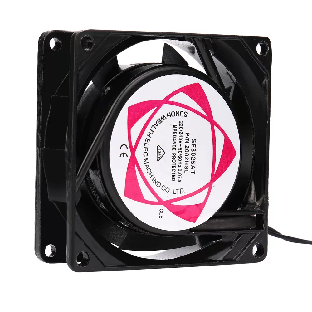 Del 220V 240V 8cm 80mm x 80mm x 25mm AC Metal Brushless Cooling Industrial Fan td904 drop shipping