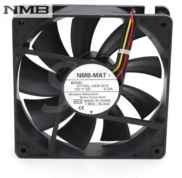 NMB 4710KL-04W-B19 12V 0.16A 12cm 120mm 12025 computer cpu inverter server case cooling chassis fans