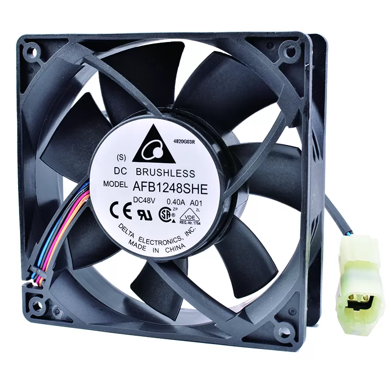 New and original DELTA AFB1248SHE 12038 12cm 120mm 48V 0.40A Double ball bearing server waterproof fan - Image 3