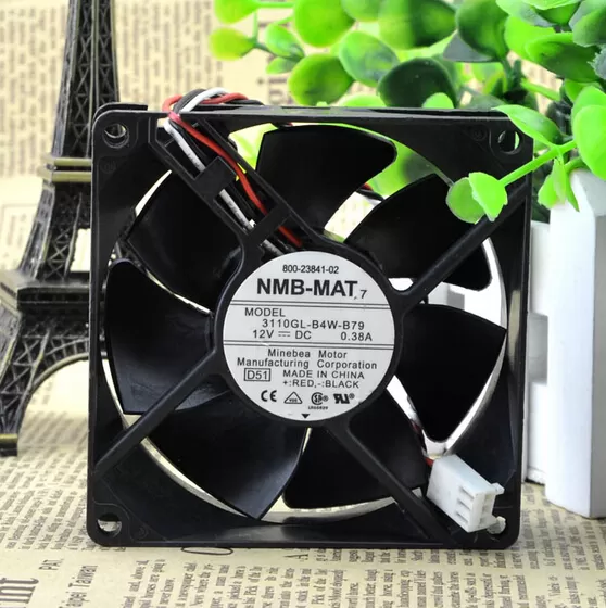 NMB 3110KL-04W-B79 DC12V 0.38A 80*80*25 three line fan switch