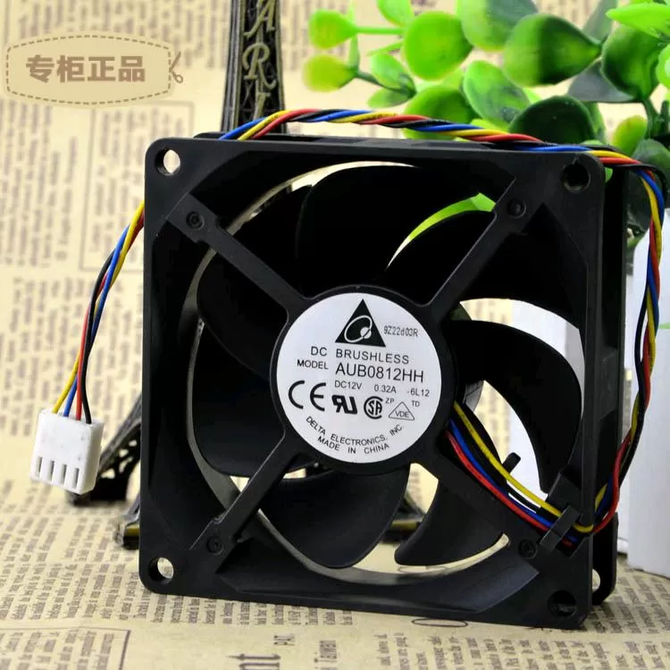 Free Delivery. Authentic 8 cm 8025 high temperature air volume fan AUB0812HH nano ceramic bearing