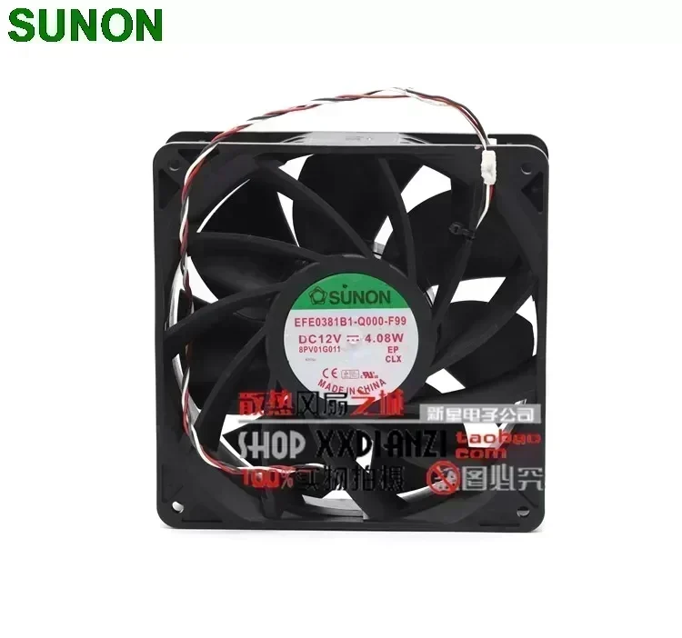 SUNON EFE0381B1-Q000-F99 14CM 140mm 14038 DC 12V 4.08W dual ball bearing server inverter cooling fan