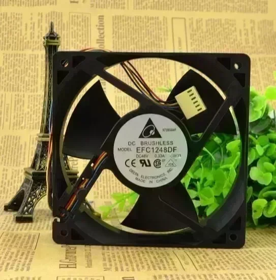 Original DELTA 120*120*32 48V 0.33A EFC1248DF 12 cm four wire fan