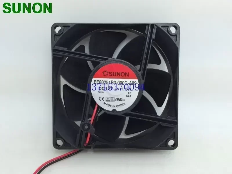 Sunon EE80251B3-000C-A99 8025 80*80*25 mm 12V 1.1W power supply fan dual ball bearing