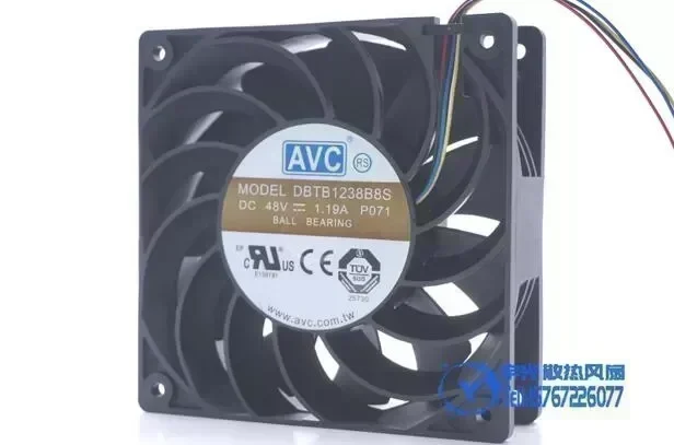 Wholesale: original AVC DBTB1238B8S 12038 DC 48V 1.19A 12cm 4-lines heat dissipation cooling fan