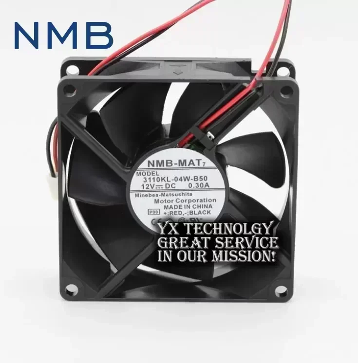 NMB 80*80*25 3110KL-04W-B50 12V 0.3A 8025 8cm double ball bearing fan