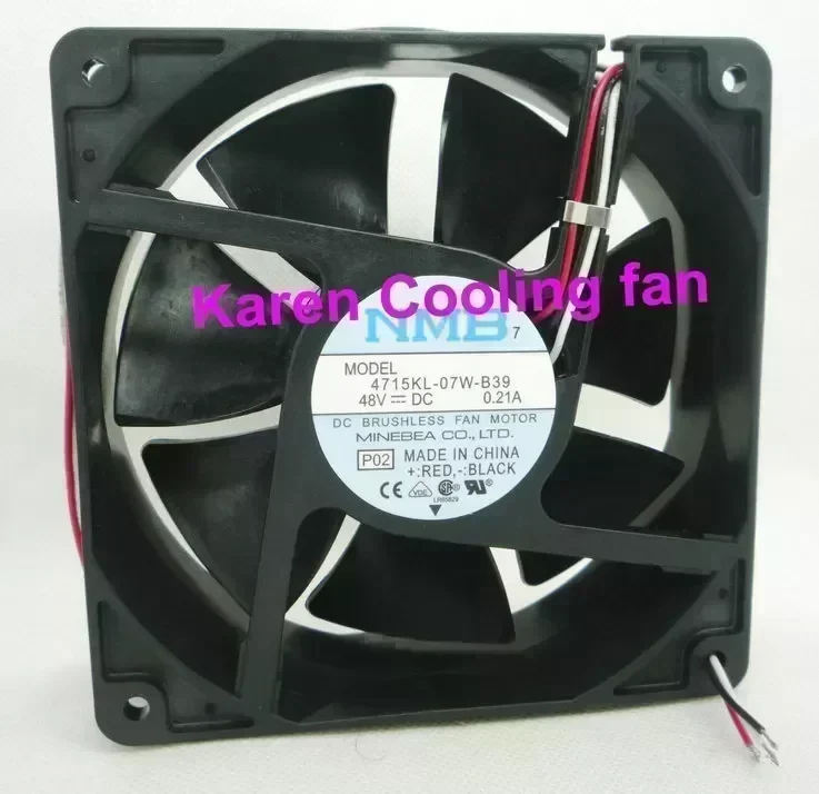 New Original NMB 12cm 4715KL-07W-B39 -P02 12038 48V 0.21A 3wire cooling Fan 120*120*38MM