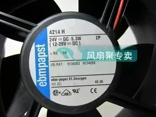 Original German ebmpapst 4214 H 24V 5.3W 12cm 120*120*38MM dual ball bearing cooling fan