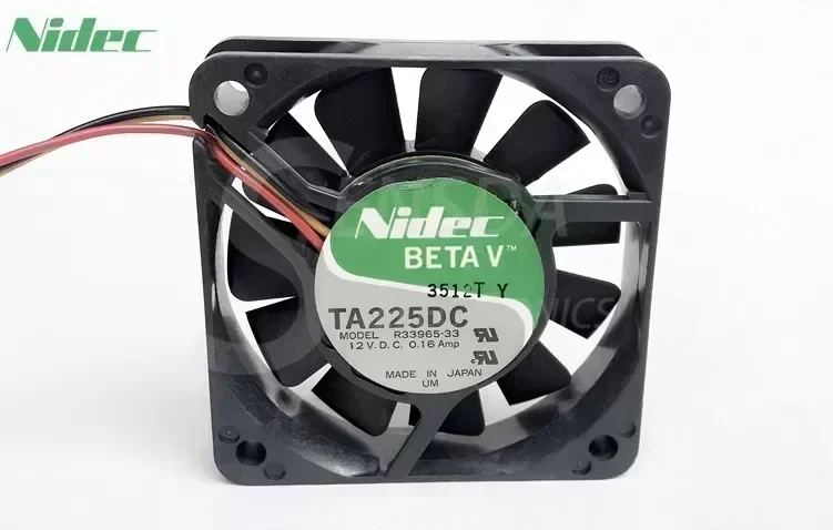 Original NIDEC 6015 60mm 6cm DC 12V 0.16A R33965-33 server inverter axial cooling Fan radiator