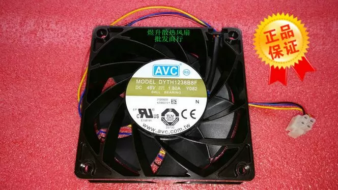 Original AVC 12038 DC 48V 1.80A Y082 120*120*38MM DYTH1238B8F 4-wire server industrial cooling fan - Image 2