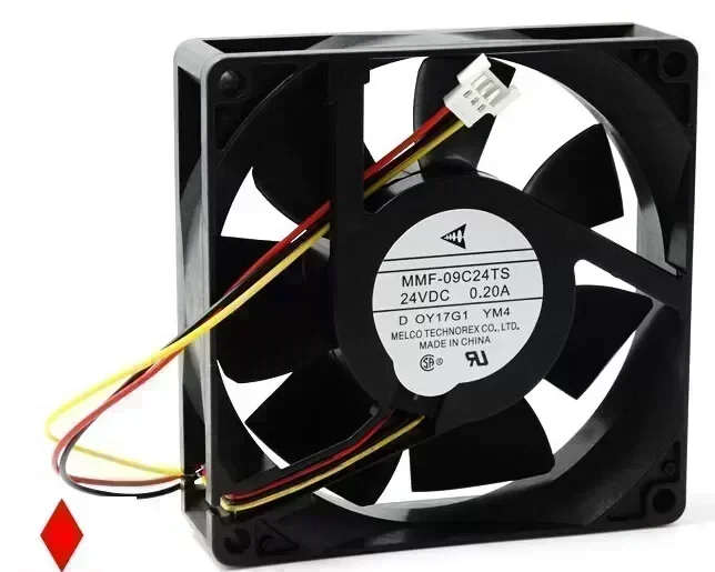 Original 24V 0.2A 90*90*25 MMF-09C24TS-YM4 three wire inverter fan