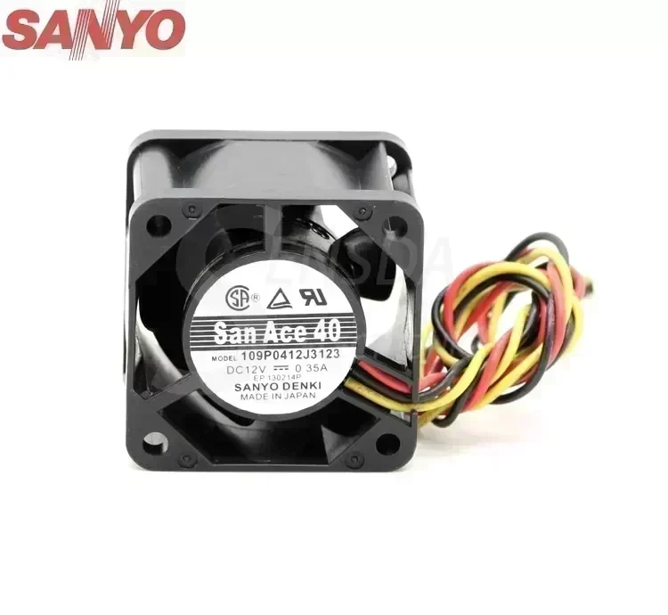 SANYO 109P0412J3123 4CM 40mm DC 12V 0.35A 4028 server inverter case axial cooling fans