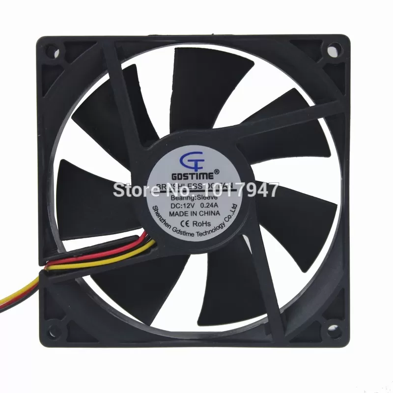 5pieces Lot Gdstime DC 12V 3Pin Connector 9cm 92mm x 25mm 9225 Cooler Axial Flow Fan