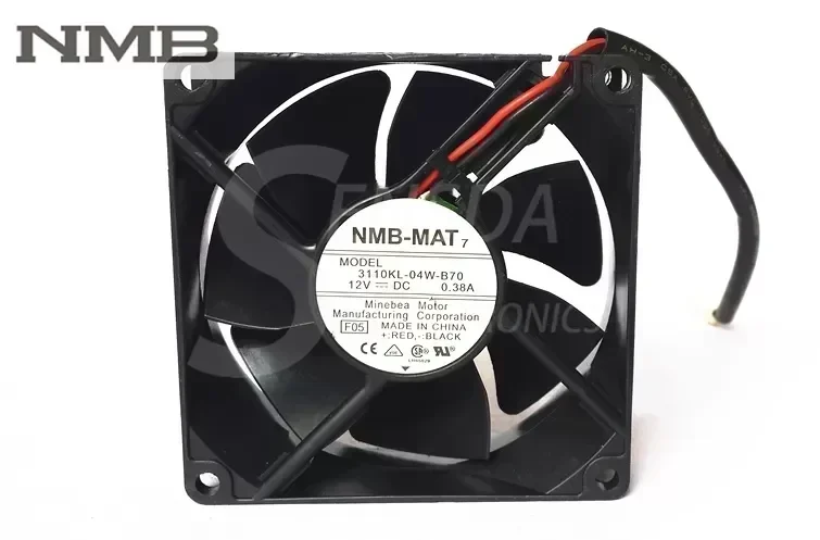 Original NMB 3110KL-04W-B70 8025 80mm DC 12V 0.38A server inverter axial case cooling fans blowers