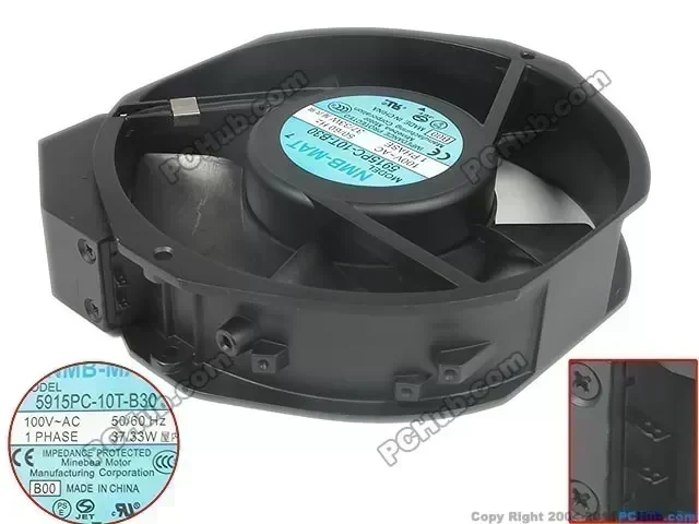 NMB-MAT 5915PC-10T-B30 B00 AC 100V 37/33W Server Round fan
