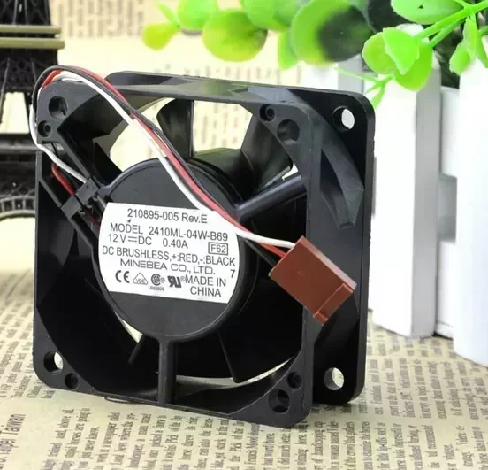 The original NMB 2410ML-04W-B69 12V 0.40A 60*60*25mm three line industrial computer cooling fan