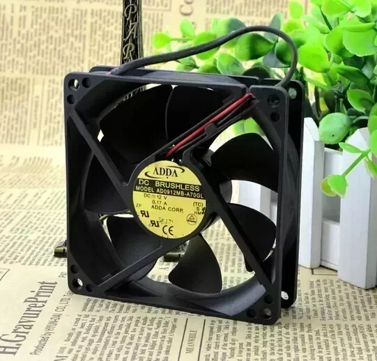 The original ADDA AD0912MB-A70GL 92*92*25 12V 0.17A mute chassis fan