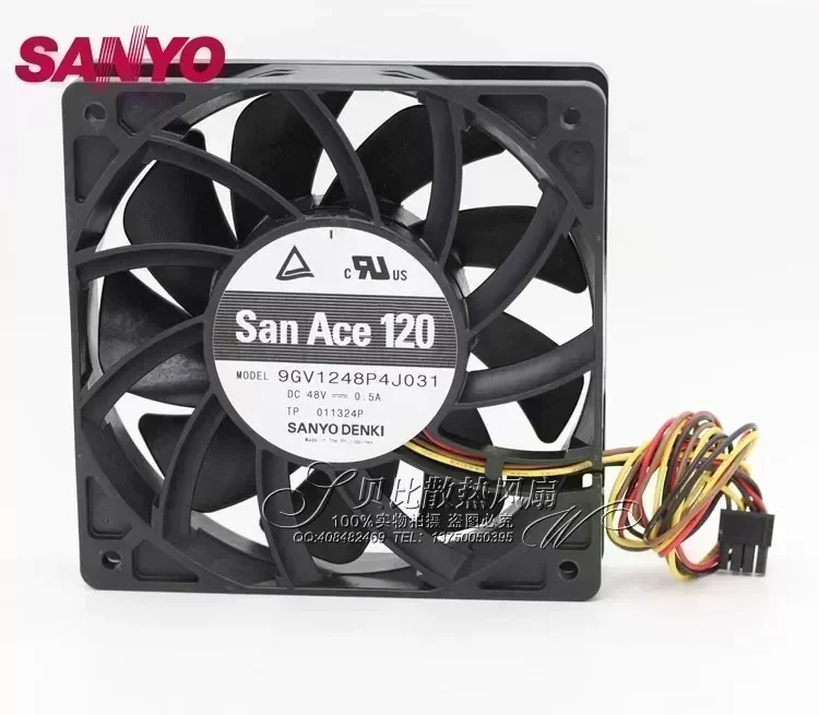 The new 9GV1248P4J031 12025 12cm 48V 0.5A fan for 120*120*25mm
