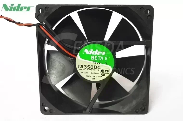 Original NIDEC M34261-16 DC 24V 0.28A server cooling fan 9025 90x90x25mm 9cm axial blower