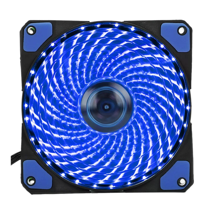 120mm PC Computer 16dB Ultra Silent 33 LEDs Case Fan Heatsink Cooler Cooling with Anti-Vibration Rubber,12CM Fan
