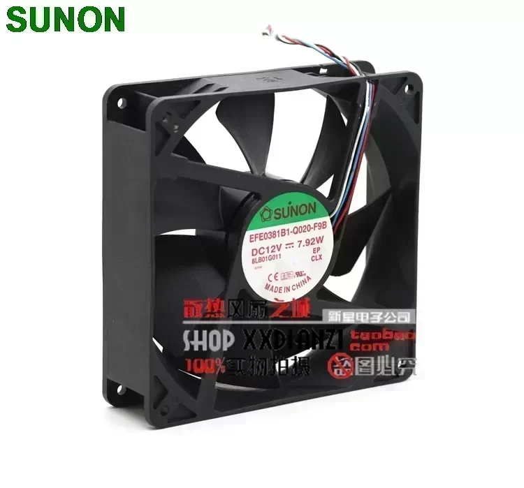 Sunon EFE0381B1-Q020-F9B 12V 14CM 140mm 7.92W PWM server inverter cooling fan