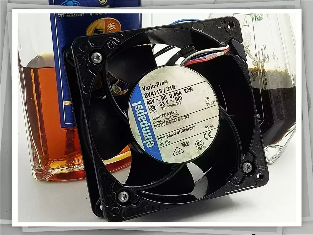 Original German ebmpapst DV4118/31N 12038 48V 0.46a, 22W cooling fan