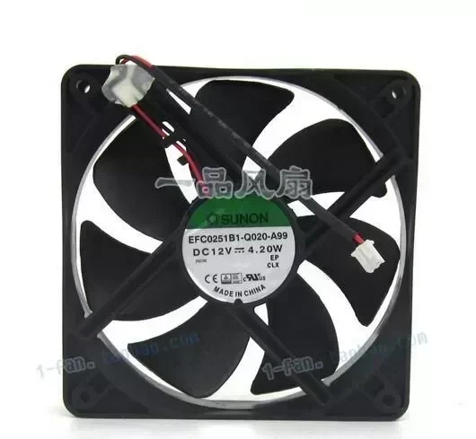 SUNON 12025 EFC0251B1-Q020-A99 120*120*25MM DC 12V 4.20W 12CM 2-wire Cooling Fan
