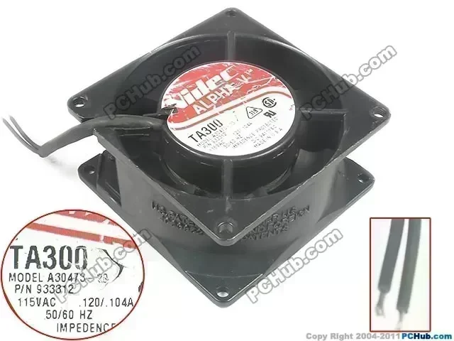 Nidec A30473-20 TA300 Server Square Cooling Fan AC 115V 0.120A 80x80x38mm 2-wire