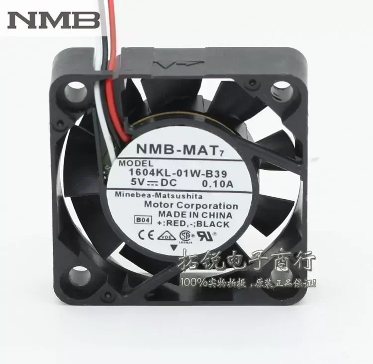 Original NMB 1604KL-01W-B39 4CM 4010 DC 5V 0.10A notebook cooling fan
