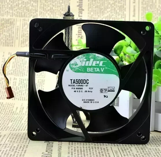 original Nidec 127x127x38mm A34362-87 48V high temperature cooling fan P/N 930596