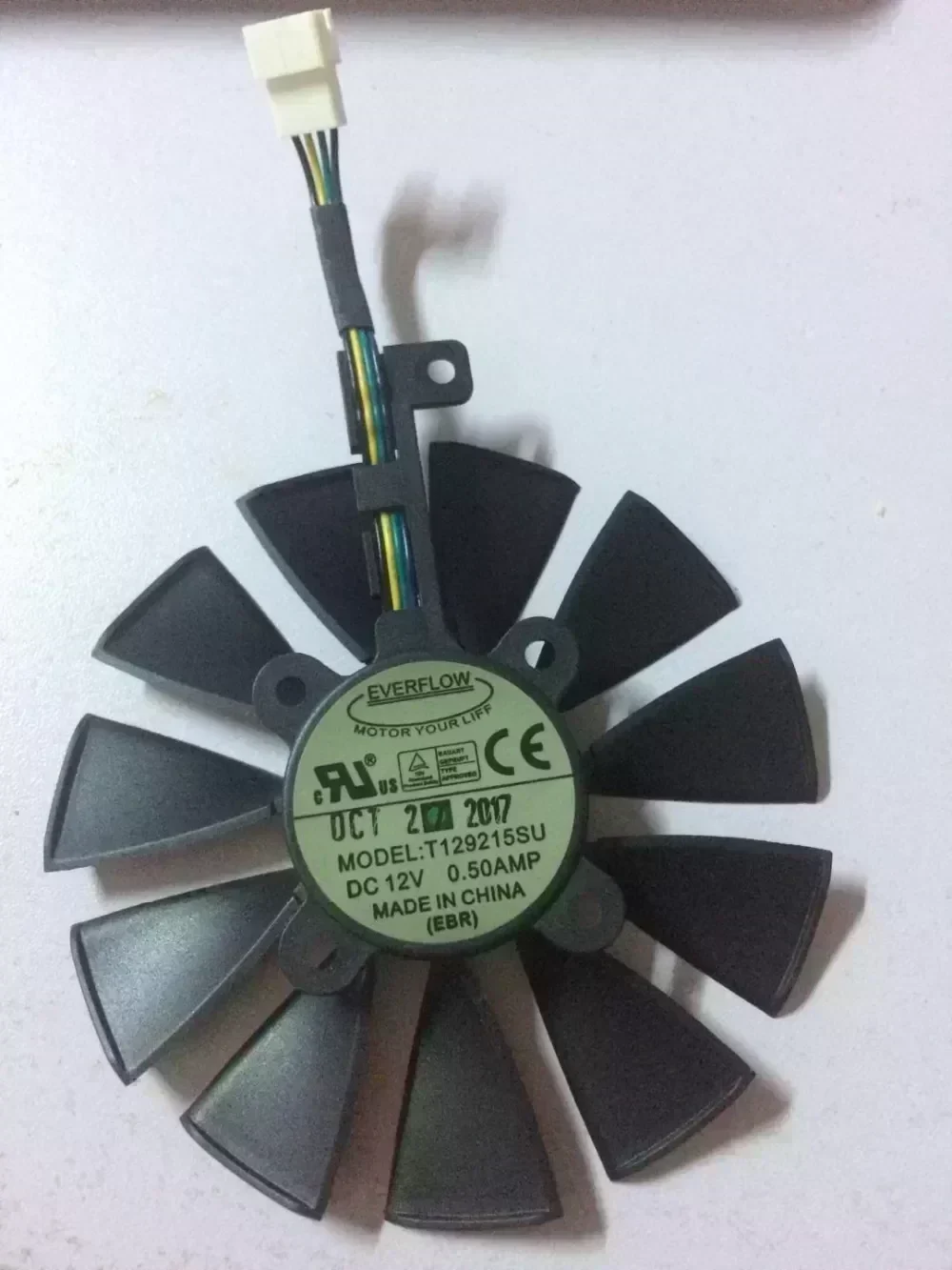 Original for Raptor GTX980Ti graphics card cooler fan T129215SU 12V 0.50A